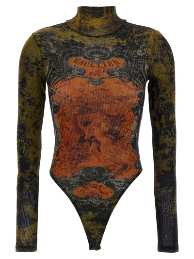 Jean Paul Gaultier 'médaillon' Bodysuit In Multi