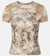 Jean Paul Gaultier Médaillon Cotton-blend Jersey T-shirt In Sand