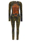 Jean Paul Gaultier Graphic Print Full-length Dress With Long Sleeves
