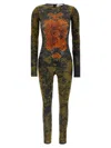 Jean Paul Gaultier Graphic Print Full-length Dress With Long Sleeves