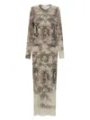 Jean Paul Gaultier Beige Mdaillon Long Dress In Neutral