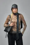 Jean Paul Gaultier Médaillon Mesh Long Sleeve Top In Brown