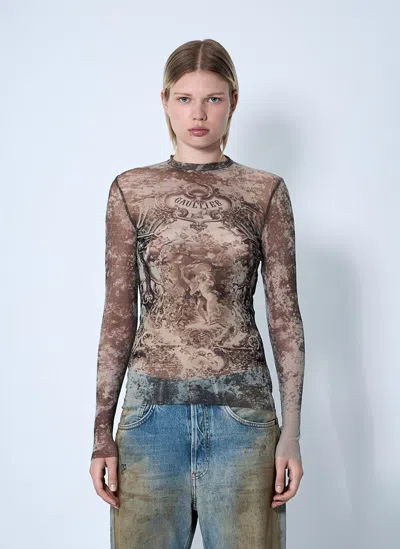 JEAN PAUL GAULTIER MÉDAILLON MESH TOP