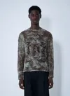 Jean Paul Gaultier Médaillon Mesh Top In Brown