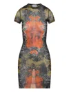 Jean Paul Gaultier Medallion Mesh Mini Dress