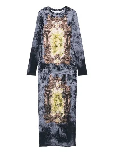 JEAN PAUL GAULTIER MÉDAILLON-PRINT MAXI DRESS