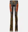 Jean Paul Gaultier Women The Medaillon Print Mesh Trousers In Multi