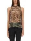 Jean Paul Gaultier Graphic Print Racerback Tank Top
