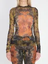 Jean Paul Gaultier Printed Tops In Multi