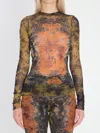 Jean Paul Gaultier Printed Tops In Multi