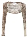 Jean Paul Gaultier Médaillon Top In Brown