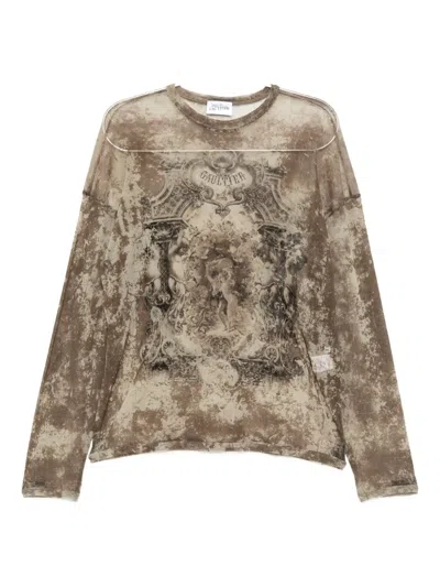 Jean Paul Gaultier Médaillon Top In Brown