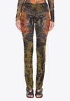 Jean Paul Gaultier Medallion Print Straight-leg Pants