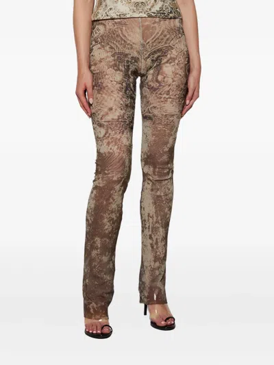 Jean Paul Gaultier Medallion-print Trousers In Multi