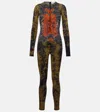 Jean Paul Gaultier Graphic Print Full-length Dress With Long Sleeves