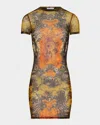 Jean Paul Gaultier Medallion Mesh Mini Dress
