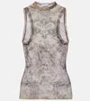 Jean Paul Gaultier Women Printed Tulle Tank Top