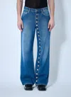 Jean Paul Gaultier Men Buttoned Denim Jeans In Blue
