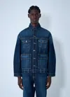 Jean Paul Gaultier Men Cut.out Denim Jacket In Blue