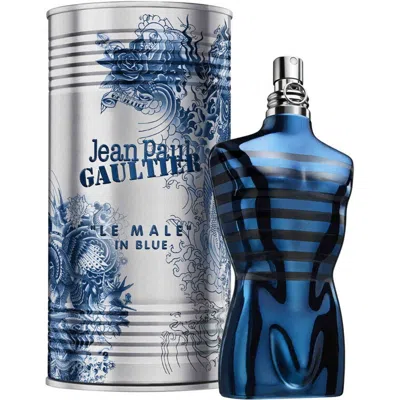 Jean Paul Gaultier Men's Le Male In Blue Edp Spray 4.2 oz Fragrances 8435415114363 In Transparent