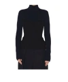 Jean Paul Gaultier Ribbed Merino Wool Turtleneck Sweater In Black