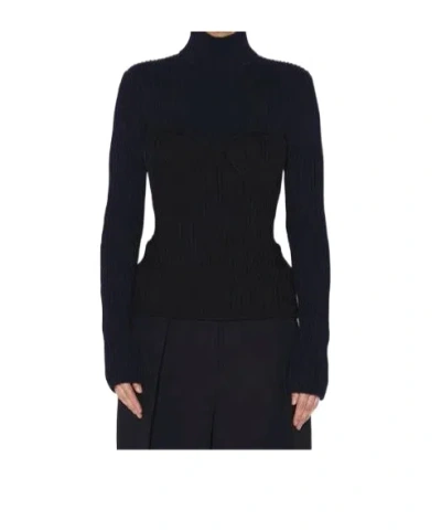 JEAN PAUL GAULTIER MERINO WOOL-BLEND TOP