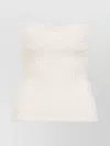 Jean Paul Gaultier White Merino Wool Ribbed Stretch Corset In White
