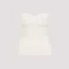 Jean Paul Gaultier White Merino Wool Ribbed Stretch Corset In White