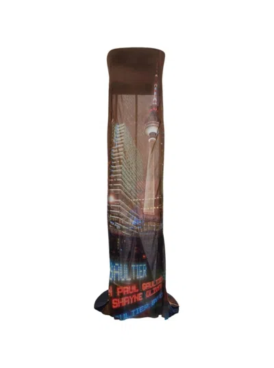 JEAN PAUL GAULTIER JEAN PAUL GAULTIER MESH 3D TUBE FISHTAIL DRESS