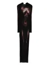 Jean Paul Gaultier Body-print Long Dress In Animal Print