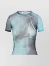 Jean Paul Gaultier Mesh Baby Printed Water T-shirt In Blue