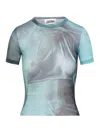 Jean Paul Gaultier Mesh Baby T-shirt Water Print In Blue