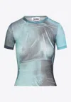 Jean Paul Gaultier Mesh Baby Printed Water T-shirt In Blue