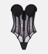 Jean Paul Gaultier Inserted Corset Bodysuit In Black