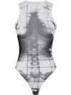 Jean Paul Gaultier Mesh Crew Neck Body Printed Squeletor
