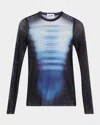 Jean Paul Gaultier Ong Sleeve Top In 595601-navylightbluewhite