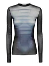 Jean Paul Gaultier Ong Sleeve Top In Azul