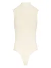 Jean Paul Gaultier Mesh Flocked Bodysuit In Neutral