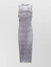 Jean Paul Gaultier Mesh-panelled Check Maxi Dress