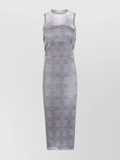 JEAN PAUL GAULTIER MESH LONG DRESS DOUBLE LAYER PRINTED