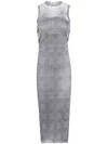Jean Paul Gaultier Mesh-panelled Check Maxi Dress In Multi