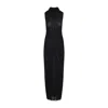Jean Paul Gaultier Mesh Long Dress With Sequins Women In Black