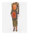 Jean Paul Gaultier Women Printed Tulle Dress In Multi