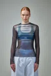 Jean Paul Gaultier Ong Sleeve Top In Blue