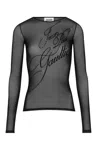 Jean Paul Gaultier Top The Sequin In Tulle Nero Donna In Black