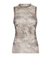 Jean Paul Gaultier Mesh Medallion Print Tank Top