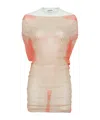 Jean Paul Gaultier Mesh Mini Dress In Nude