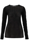 Jean Paul Gaultier Women Morphing Pinstripes Top In Black/black (black)