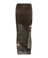 Jean Paul Gaultier Brown Shayne Oliver Edition Maxi Skirt In Black