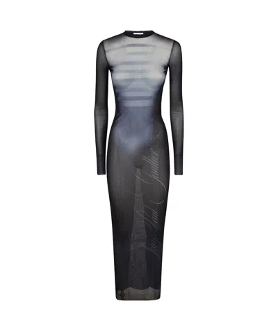 JEAN PAUL GAULTIER MESH ROUND-NECK DRESS
